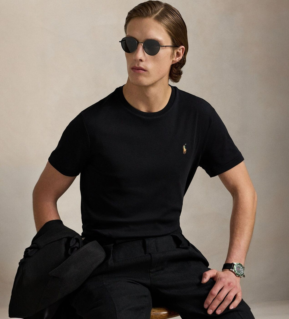 Camiseta de algodón Polo Ralph Lauren - Negro