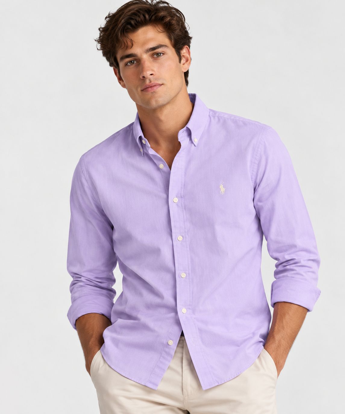 Camisa Oxford Polo Ralph Lauren - Lila