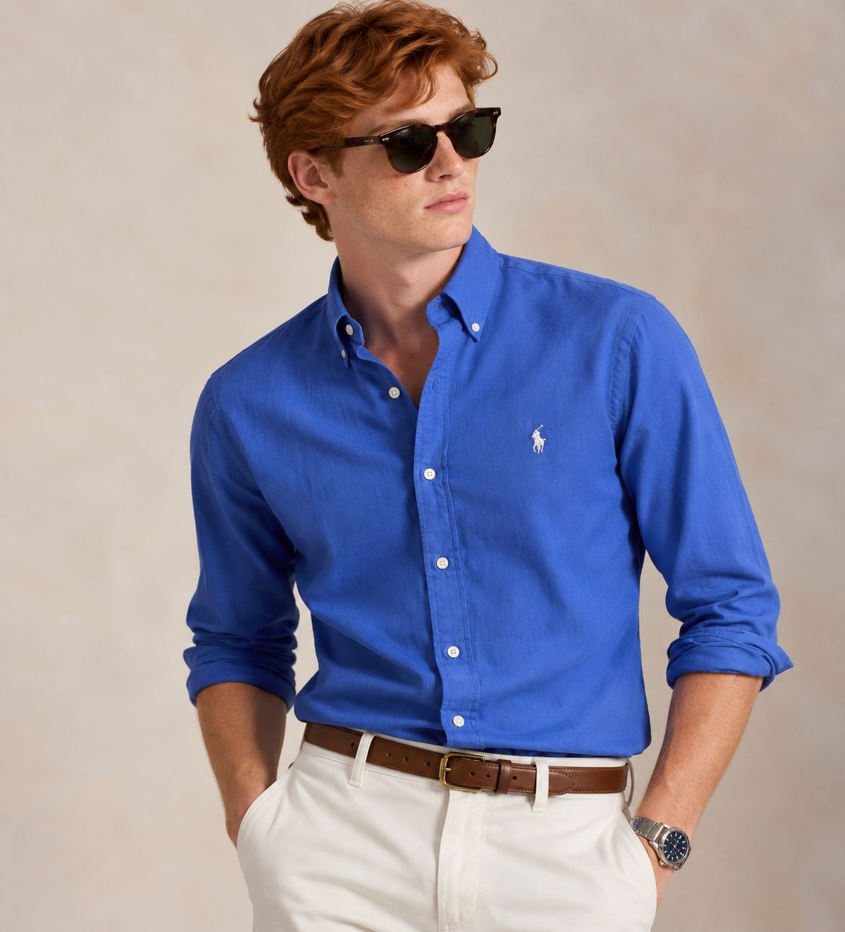 Camisa Oxford Polo Ralph Lauren - Azul