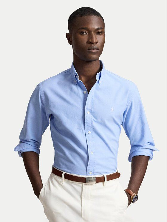 Camisa Oxford Polo Ralph Lauren - Celeste