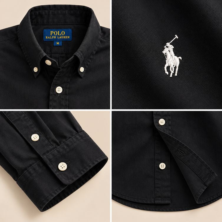 Camisa Polo Ralph Lauren de lino - Negro
