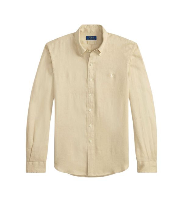 Camisa Polo Ralph Lauren de lino - Beige