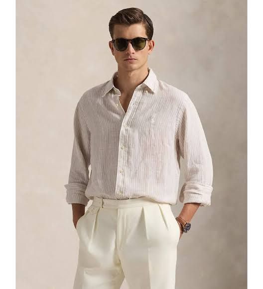 Camisa a rayas Polo Ralph Lauren - Beige/Blanco