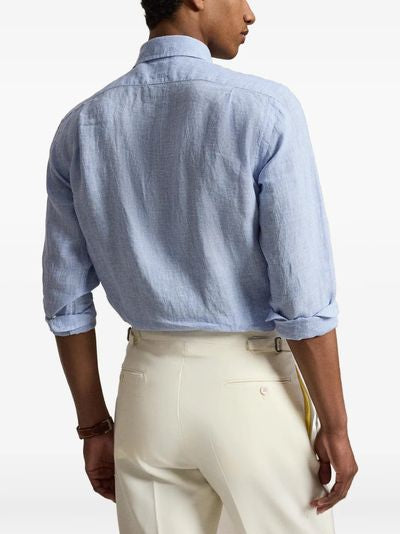 Camisa de lino texturizado Polo Ralph Lauren - Azul